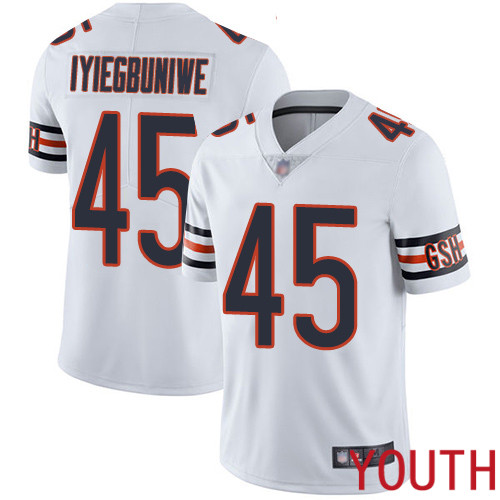 Chicago Bears Limited White Youth Joel Iyiegbuniwe Road Jersey NFL Football #45 Vapor Untouchable